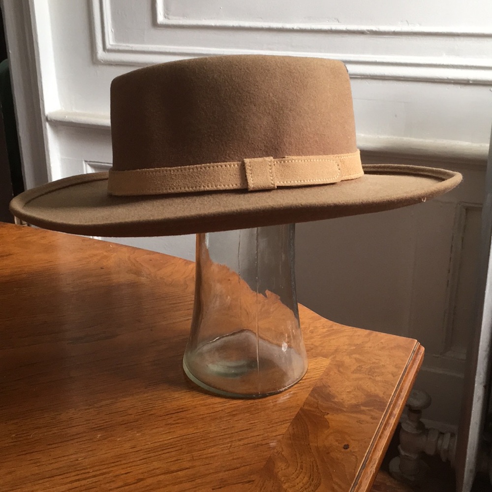 Vintage Tan 100% Wool Fedora